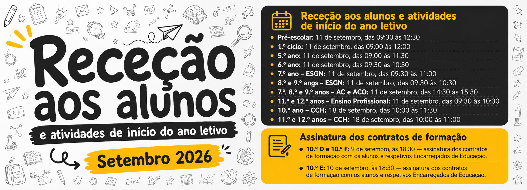 Recepção aos alunos
